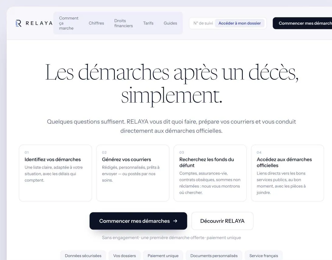 Capture du site Relaya (relaya.fr) réalisé par Helvarti